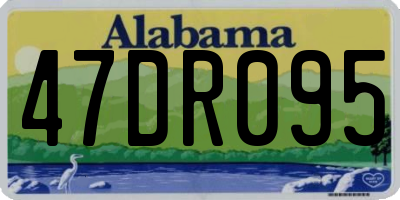 AL license plate 47DR095
