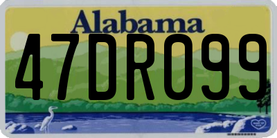 AL license plate 47DR099