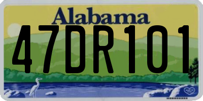 AL license plate 47DR101