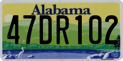 AL license plate 47DR102