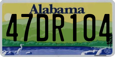 AL license plate 47DR104