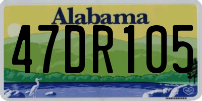 AL license plate 47DR105