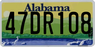 AL license plate 47DR108