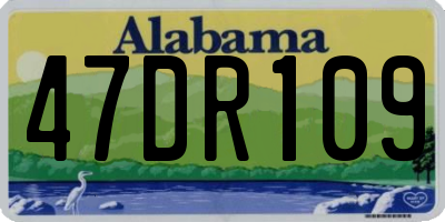 AL license plate 47DR109
