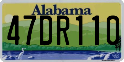 AL license plate 47DR110