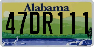 AL license plate 47DR111