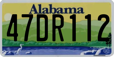 AL license plate 47DR112