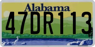 AL license plate 47DR113