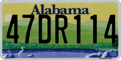 AL license plate 47DR114