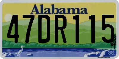 AL license plate 47DR115