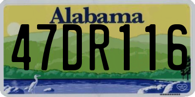 AL license plate 47DR116
