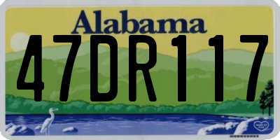 AL license plate 47DR117