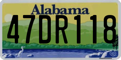 AL license plate 47DR118