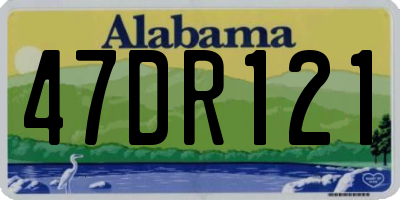 AL license plate 47DR121