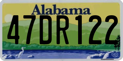 AL license plate 47DR122