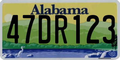 AL license plate 47DR123