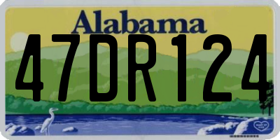 AL license plate 47DR124