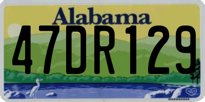 AL license plate 47DR129