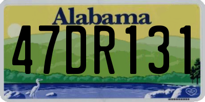 AL license plate 47DR131