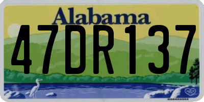 AL license plate 47DR137
