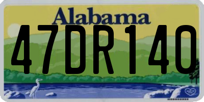 AL license plate 47DR140