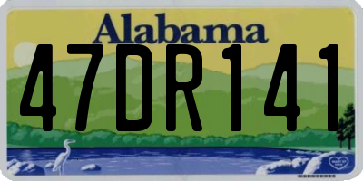 AL license plate 47DR141