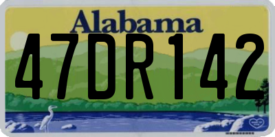 AL license plate 47DR142