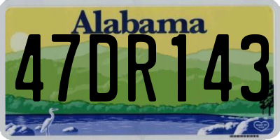 AL license plate 47DR143