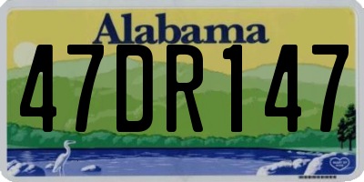 AL license plate 47DR147