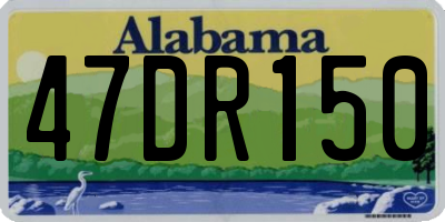 AL license plate 47DR150