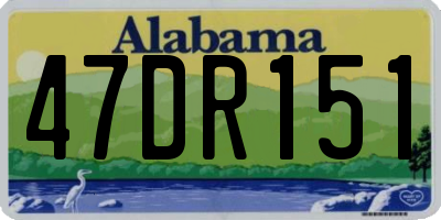 AL license plate 47DR151