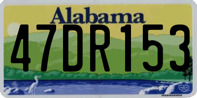 AL license plate 47DR153