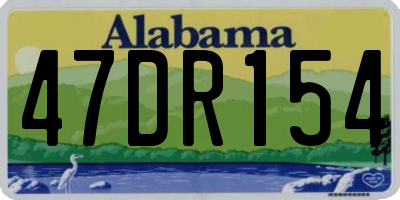 AL license plate 47DR154