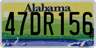 AL license plate 47DR156