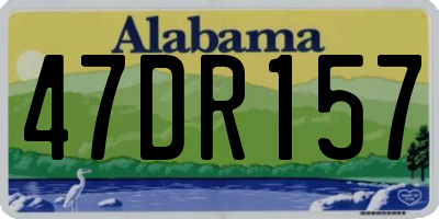 AL license plate 47DR157