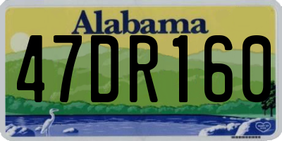 AL license plate 47DR160