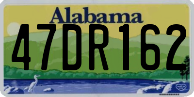 AL license plate 47DR162