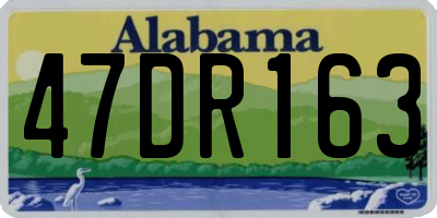 AL license plate 47DR163