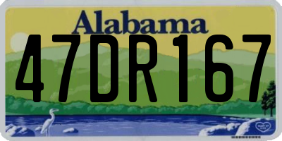 AL license plate 47DR167