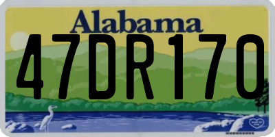 AL license plate 47DR170