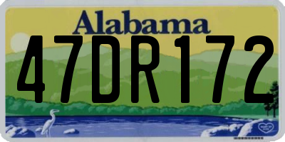 AL license plate 47DR172