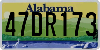 AL license plate 47DR173