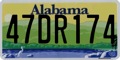 AL license plate 47DR174