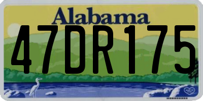 AL license plate 47DR175
