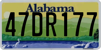 AL license plate 47DR177