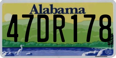 AL license plate 47DR178