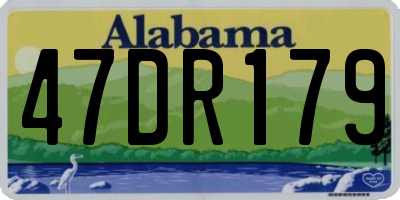 AL license plate 47DR179