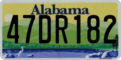 AL license plate 47DR182