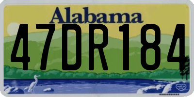 AL license plate 47DR184