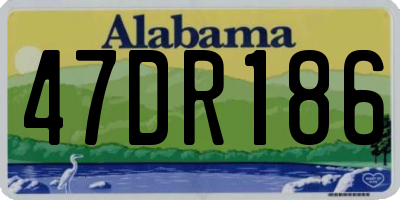 AL license plate 47DR186